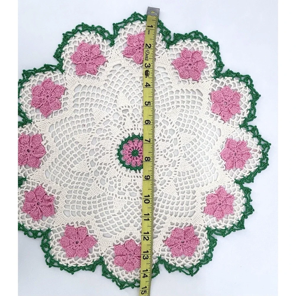 Vintage Handmade Crochet Doily 14